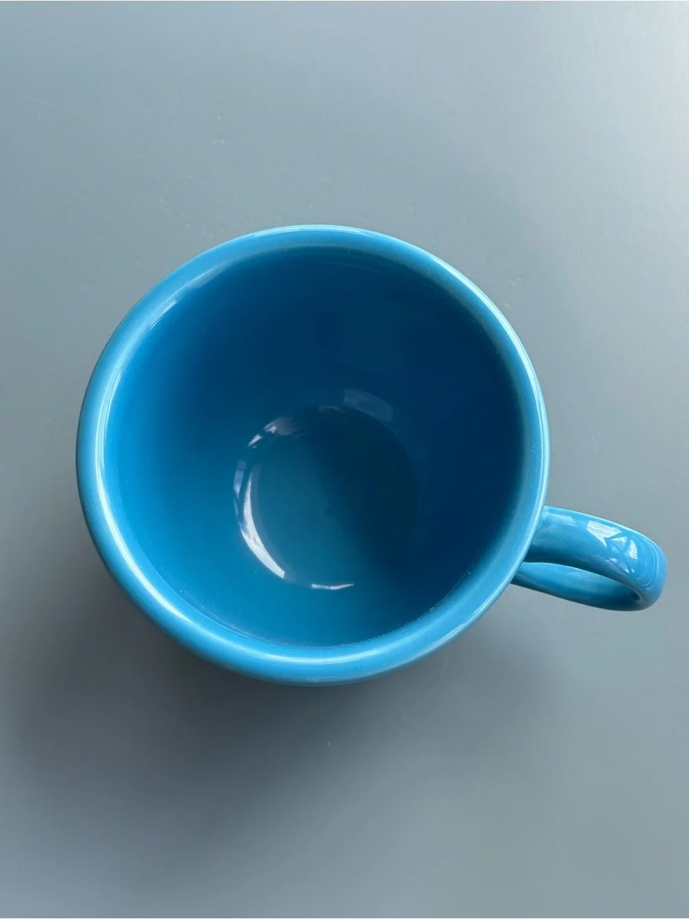 Vintage Fiestaware Small Coffee Cup, Turquoise Blue Color, EUC